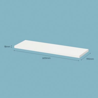Tablette murale Form Rigga blanc 60 cm