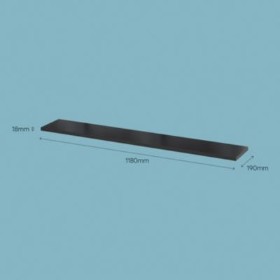 Tablette murale Form Rigga noir 118 cm