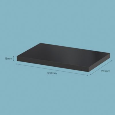 Tablette murale Form Rigga noir 30 cm