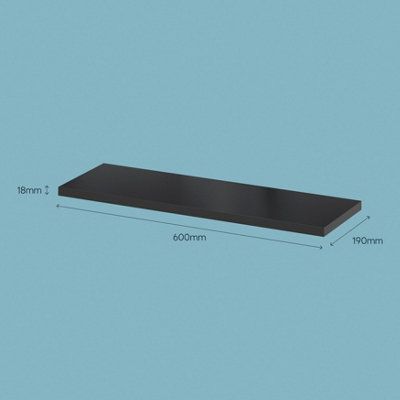 Tablette murale Form Rigga noir 60 cm
