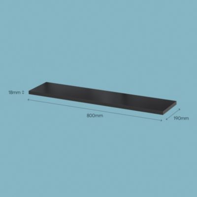 Tablette murale Form Rigga noir 80 cm