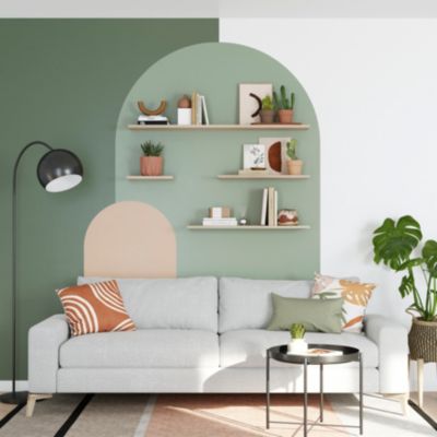 Tablette murale GoodHome Rigga effet chêne clair L. 118 cm