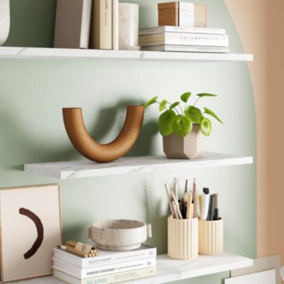 Tablette murale GoodHome Rigga effet marbre L. 60 cm