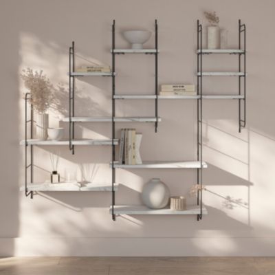 Tablette murale GoodHome Rigga effet marbre L. 60 cm