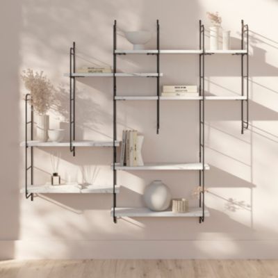 Tablette murale GoodHome Rigga effet marbre L. 60 cm
