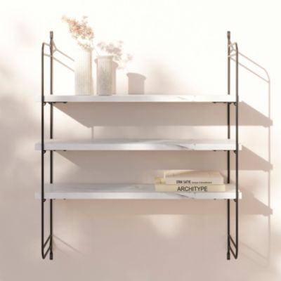 Tablette murale GoodHome Rigga effet marbre L. 60 cm
