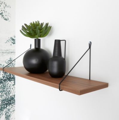 Tablette murale GoodHome Rigga effet noyer L. 60 cm