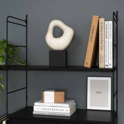 Tablette murale GoodHome Rigga noir L. 60 cm