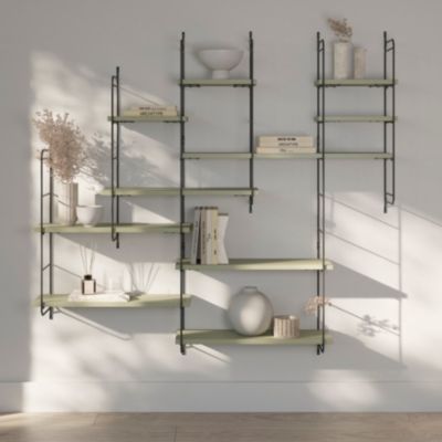 Tablette murale GoodHome Rigga vert L. 60 cm