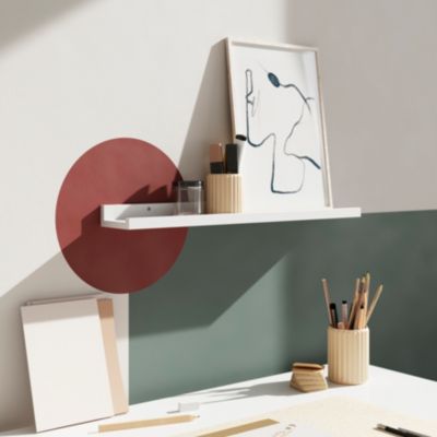 Tablette murale pour cadre photo GoodHome Rigga blanc L. 60 cm
