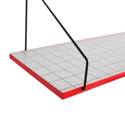 Tablette murale réversible Sodeco rouge l.20 x L.60 cm