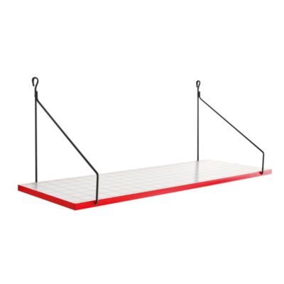 Tablette murale réversible Sodeco rouge l.20 x L.60 cm