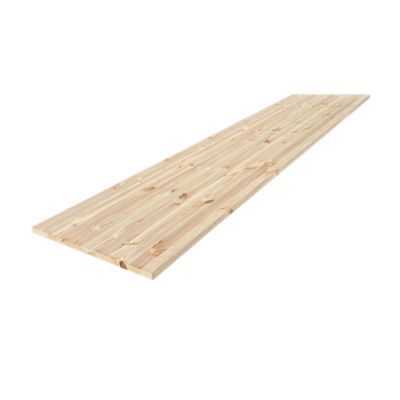 Tablette Pin Rustique bois massif, L.240 x l.60 cm x Ep.22 mm