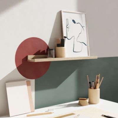Tablette pour cadres photo Form Rigga effet chêne 60 cm