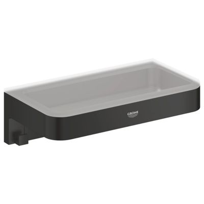 Tablette rectangle GROHE Start Cube noir mat