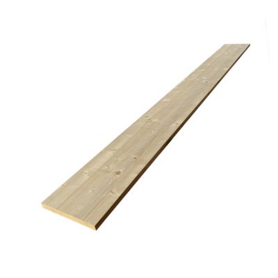 Tablette Sapin bois massif, L.200 x l.20 cm, Ep.18 mm