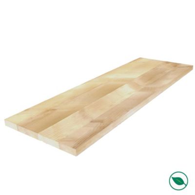 Tablette sapin massif lamellé collé abouté 1200 x 300 x 18 mm