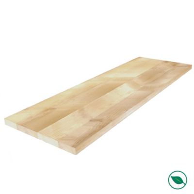 Tablette sapin massif lamellé collé abouté 2000 x 600 x 18 mm