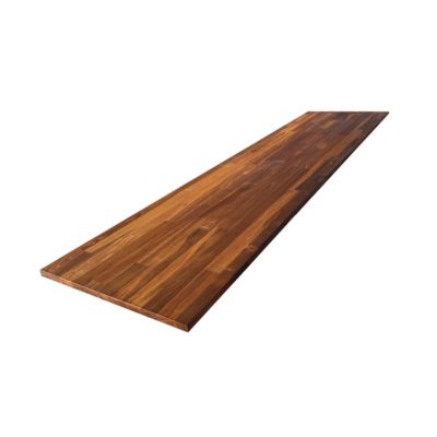 Tablette Teck huilé bois massif, L.200 x l.40 cm, Ep.18 mm