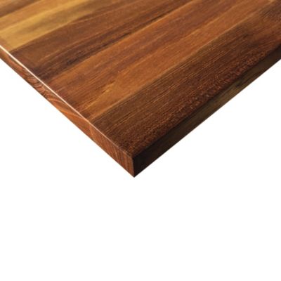 Tablette Teck huilé bois massif, L.200 x l.50 cm, Ep.18 mm