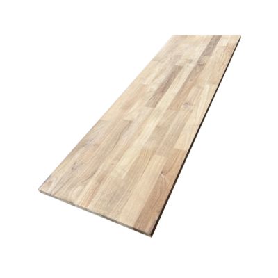 Tablette Teck Massif Abouté, L.120 cm x l.30 cm, Ep.18 mm
