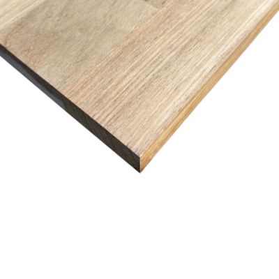 Tablette Teck Massif Abouté, L.120 cm x l.40 cm, Ep.18 mm