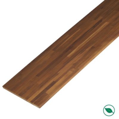 Tablette Teck massif Lamellé collé abouté 2000 x 150 x 18 mm