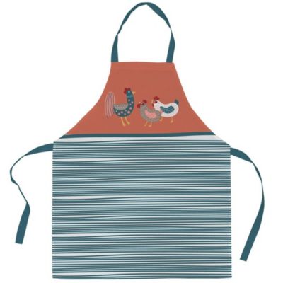 Tablier avec sangle ajustable 80x85 cm Poule ou Coq coton