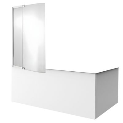 Tablier bain compatible toutes baignoires rectangulaires, installation angle, 180x90x60cm, Blanc + Pare bain Malice Jacob Delafon