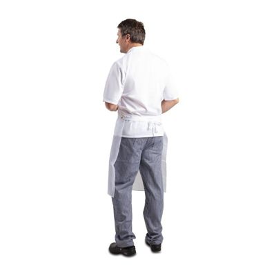 Whites Chefs Clothing Bb469 Tablier De Service En Polycoton Avec Col En