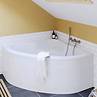 Tablier de baignoire d'angle Horyn L. 130 cm blanc