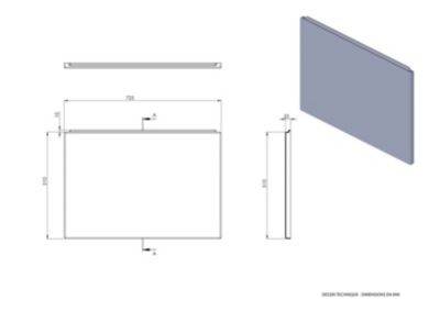 Tablier de baignoire latéral blanc Balneo Panel 75 cm
