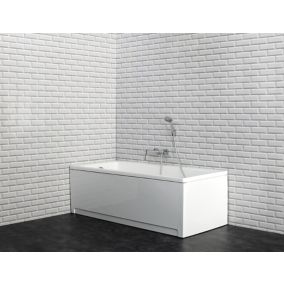 Tablier de baignoire latéral pour baignoire droite 170 x 75 cm, blanc, Valentin