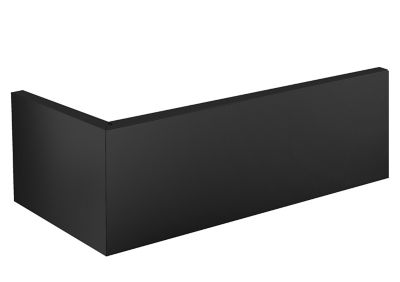 Tablier de baignoire noir Allibert Fix'aluminium 180 x 80 cm