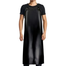 Tablier imperméable en PVC 120x90cm, noir, pour hommes et femmes, imperméable à l'eau et à l'huile, adapté au nettoyage