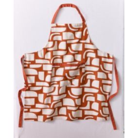 Tablier imprimé blanc et rouge L. 80 cm Guy Levasseur