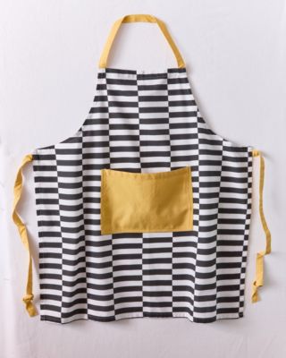 Tablier pop vintage noir et blanc L. 80 cm Guy Levasseur
