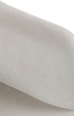 Tabouret bar Natoma velours, pivotant à 360 , structure réglable avec repose-pieds, assise rembourrée Métalchromé/Crème