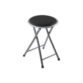 Tabouret bas pliant noir 30x31x45cm 7house