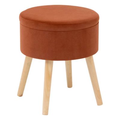 Tabouret Coffre Scandinave "Tess" 44cm Ambre