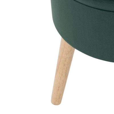 Tabouret Coffre Scandinave "Tess" 44cm Vert Cèdre