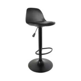 Tabouret de bar assise rembourrée Isak Noir