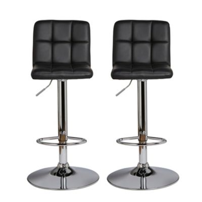 Tabouret de bar Cooke & Lewis Lagan noir, lot de 2  Castorama