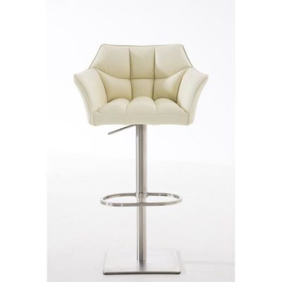 Tabouret de bar Damaso CLP Crème similicuir réglable