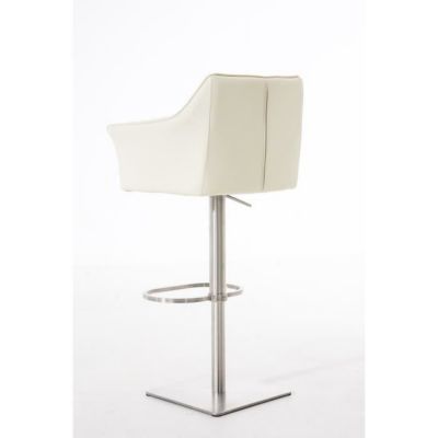 Tabouret de bar Damaso CLP Crème similicuir réglable