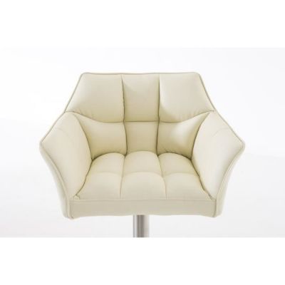 Tabouret de bar Damaso CLP Crème similicuir réglable