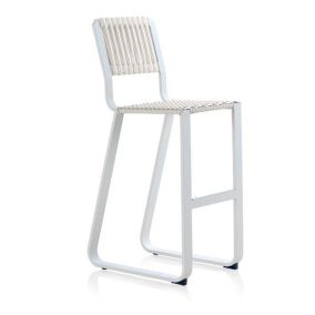 Tabouret de bar de jardin Aluminium Blanc - ARRECIFE