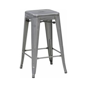 Tabouret de bar en acier brossé