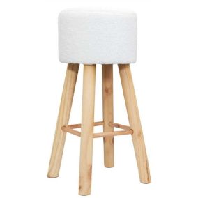 Tabouret de bar en tissu bouclette Freya