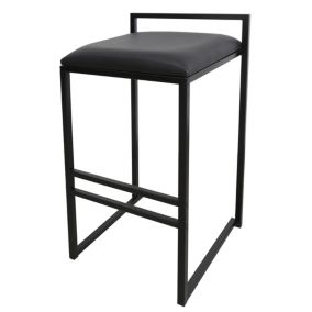 Tabouret de bar GoodHome Carroz noir